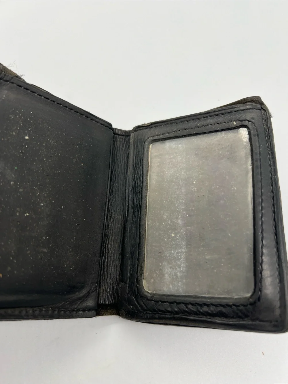 Vintage Harley Davidson Black Leather Bi-Fold Wallet with Metal Stud Accents